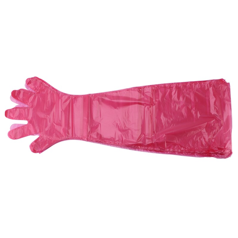 100Pcs Long Arm Disposable Plastic Gloves Safe Reliable Multipurpose Veterinary