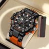 findtime Relojes para Hombres Watches for Men Orange Mens Watches