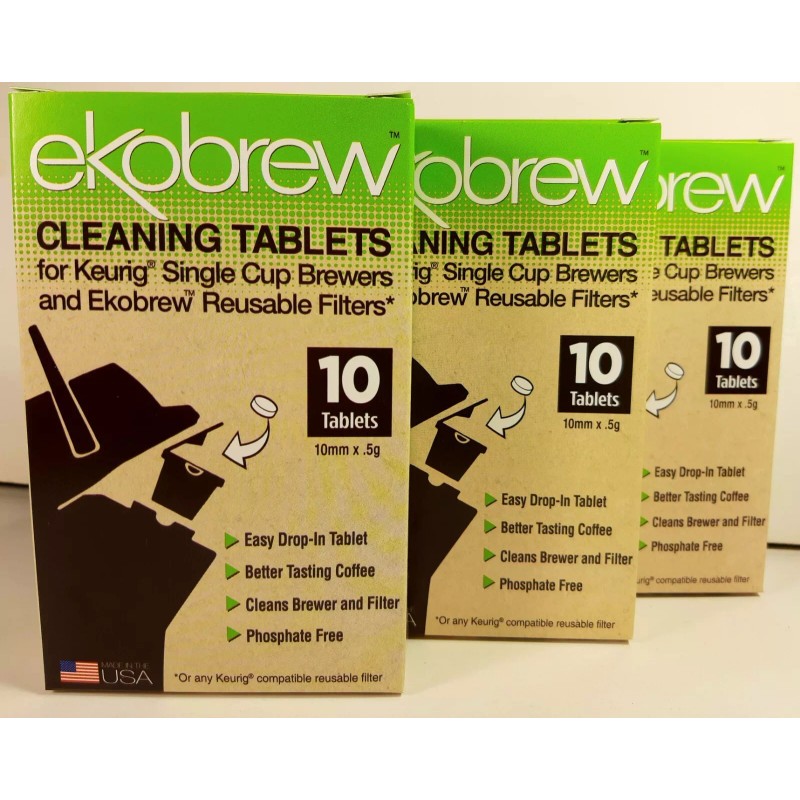 Ekobrew 3 Keurig Cleaning Tablets 10 Ct for Keurig Single