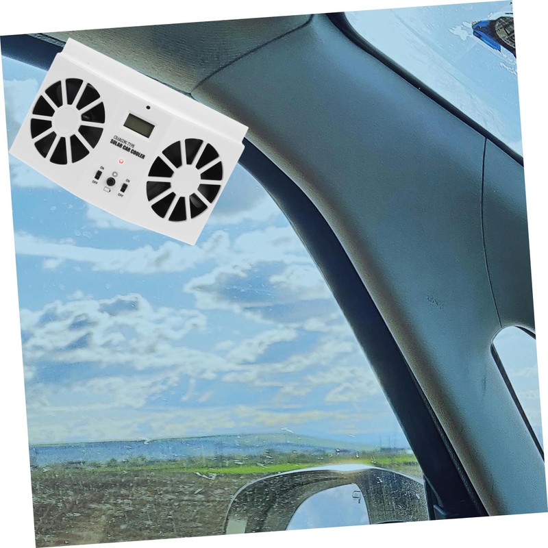 PACKOVE Lar-Powered Car Window Ventilation Solar Fan for Car Efficient