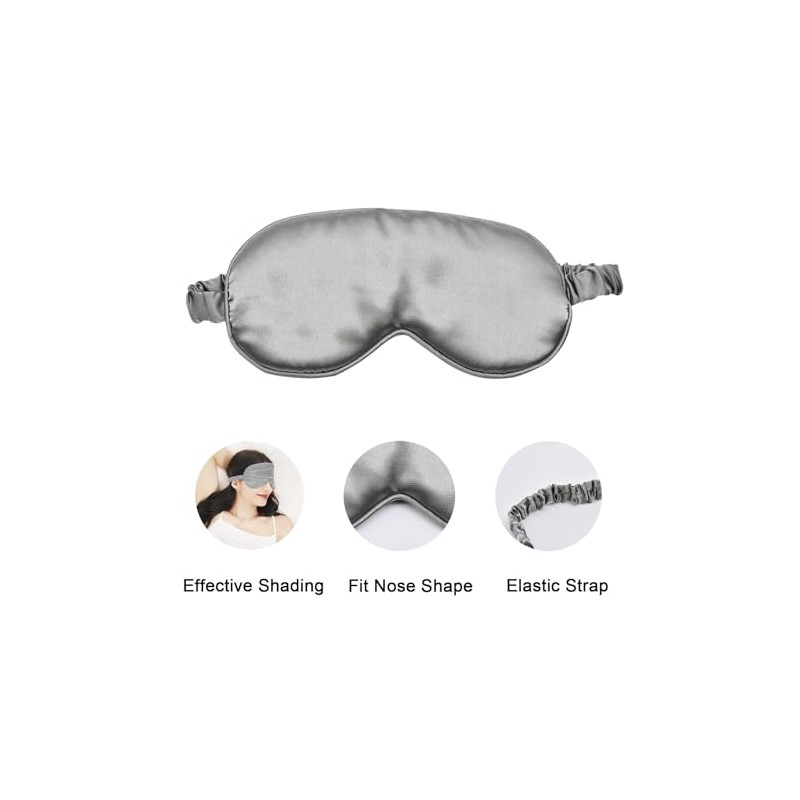 LERSVICVIL Pack de 4 máscaras de seda para ojos de