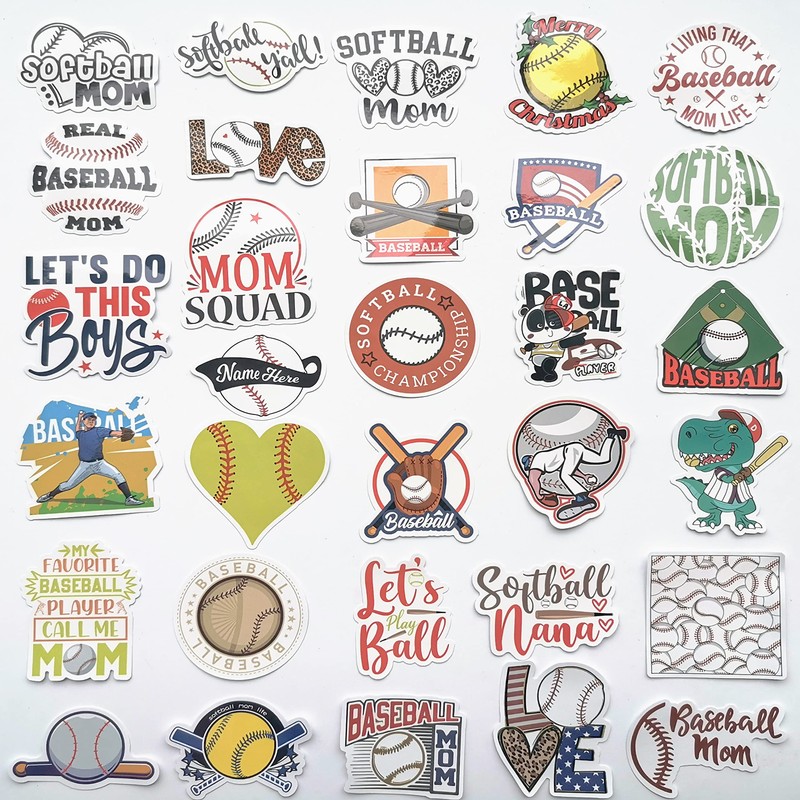 Baseball Decals Funny Softball Stickers (Baseball - A)