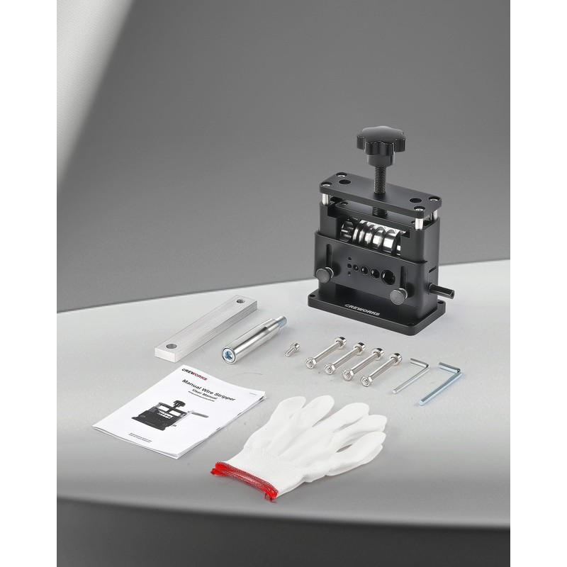 CREWORKS Manual Wire Stripping Machine, Drill Powered Wire Stripper Machine
