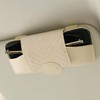 KINIVA Sunglasses Holder for Car Visor Leather Glasses Case with