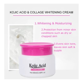 Crema Hidratante Facial Guanjing, 80 Ml, Ácido Kójico, Blanq