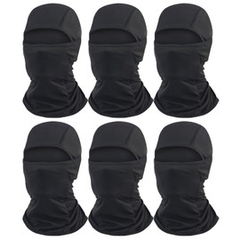 6 Pack Black Ski Mask for Men Breathable Balaclava Face Mask Women Summer Full Head Shiesty Masks for Sun UV Protection Motorcycle