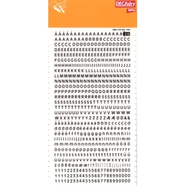 Transferable Letters and Numbers, Black
