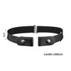Generic Unisex Black Elastic Belt, One Size, For Men, Women
