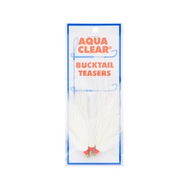 Aqua-Clear, Buck Tail Teaser Rivet Slider, White Hair, 3 pc