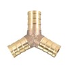 sourcing map 12mm or 1/2" ID Brass Barb Splicer Fitting,Y-Shaped