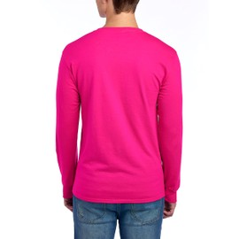 Jerzees Men's Unisex Dri- Long Sleeve T-Shirts, Cyber Pink, Large