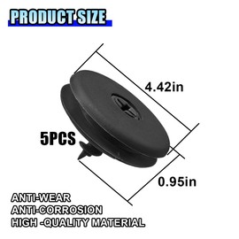 5PCS Car Floor Mat Clips, Automotive Carpet Fixing Clips, Vehicle Mat Anti Skid Holder Clamps, Universal Retaining Fastener Kit for Sedan Truck SUV (Black)