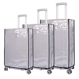 Vecibel Suitcase Covers 20 Inch Travel Suitcase Protective Cover Luggage Cover Transparent Suitcase Protective Cover Waterproof Washable Suitcase Protective Cover