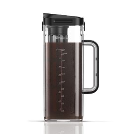 Maestri House Compact Cold Brew Coffee Maker, 64oz Iced Tea and Coffee Maker Brewer Space Saving Tritan Pitcher, 350 Mesh Filter, 100% Leak-Proof