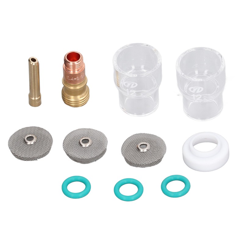 11Pcs Welding Gun Accessories Tig Welding Torch Glass Cup Collet