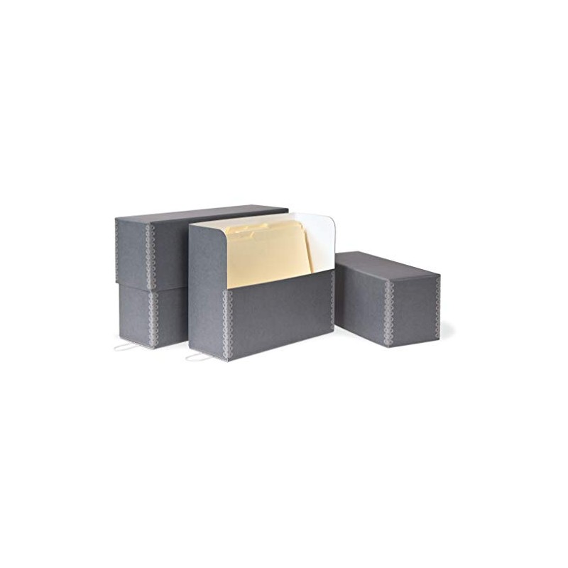 Gaylord Archival Blue/Grey Legal Size Document Storage Box with Separate