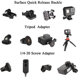 Universal Action Camera Accessory Kit for GoPro Hero 11 10 9 8 7 6 5 Blcak Go pro Max Insta360 One R/X2/X3 DJI OSMO Action 2 3 and Other Action Camera