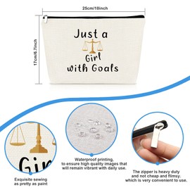 Lawyer Gifts Cosmetic Bag Future Lawyer Gift Law School Graduation Gifts for Her Makeup Bag New Lawyer Gift Attorney Gifts Cosmetic Bag for Women Lawyer Birthday Appreciation Christmas Day Gift