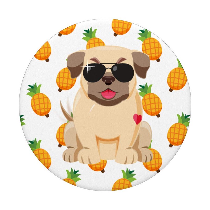 Funny Cute Tattoo Pug Sunglasses gifts - Pineapple Pattern
