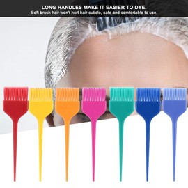 Zyyini Sistema de Cepillo del Tinte de Pelo, cepillos del colorante del Pelo de la Cola Larga del salón Profesional del tamaño XL de 7Pcs para el teñido del Pelo