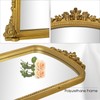Varsoul Gold Arch Antiqued Wall Mirror with Beaded Frame –