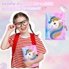 PESLNG Secret Diary Girl with Lock, Plush Notebook with Padlock,