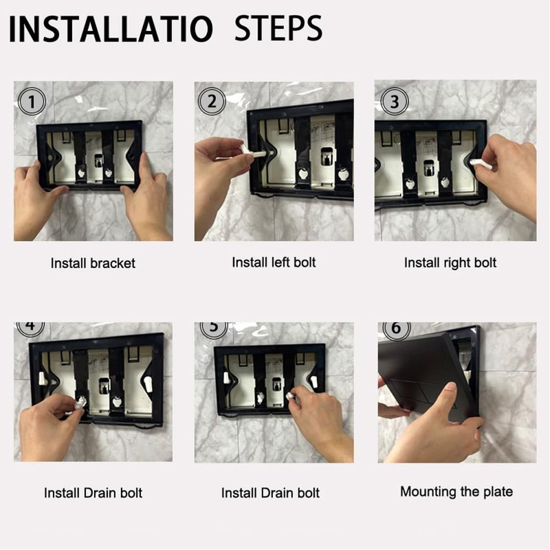 Toilet Flush Plate Kits, Toilet Dual Flush Button Replacement, White