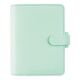 Filofax Saffiano Organizer, Pocket Size, Neo Mint - Cross-Grain, Leather-Look, Six Rings, Week-to-View Calendar Diary, Multilingual, 2025 (C028813-25)