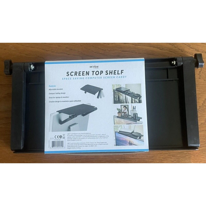 Vibe SCREEN TOP SHELF, SPACE SAVING COMPUTER SCREEN CADDY, NEW