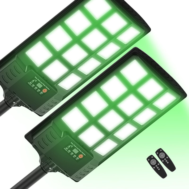 Hog Light for Night Hunting,22000LM Powered Feeder Light(Green) Solar Lights