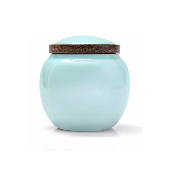 Handmade 10oz (300ml) Ceramic Jar with Wooden Lid | Airtight