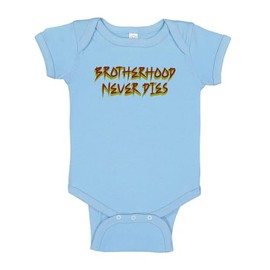 TATY Kids Brotherhood Never Dies Baby Infant One Piece Bodysuit Newborn Light Blue