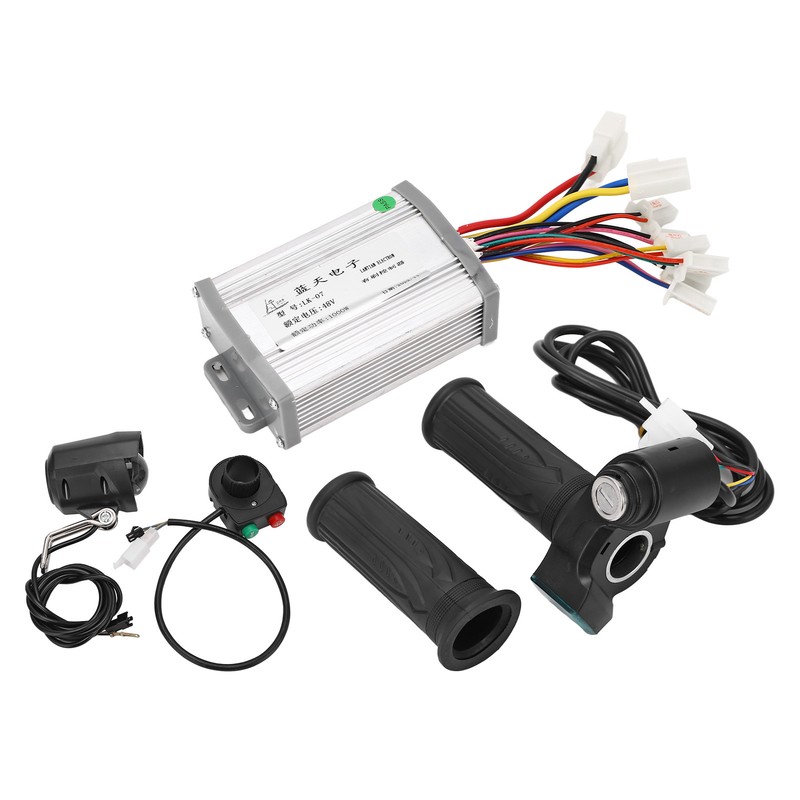 48V 1000W Brushed Motor Controller with Twist Throttle Handle Keys