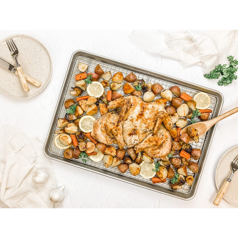 USA Pan Bakeware Half Sheet Baking Pan and Bakeable Nonstick