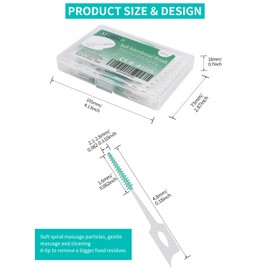 YEERSUO 200 PCS Soft Dental Floss Picks, Dental Picks with case, Toothpicks Brush Between Teeth, Tooth Flossing Brush Disposable for Cleaning, Toothbrush Clean Tool, Green Color