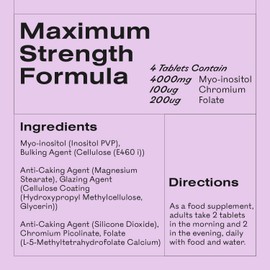 MyOva 3 Pack of MyOva Myoplus - Natural Female Support Supplement for PCOS - 4000mg Myo-Inositol + 200ug Folate + 100ug Chromium - **15% Saving** - 90 Days Supply, 360 Tablets - Made in The UK