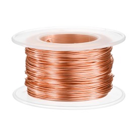 sourcing map 20 Gauge Aluminum Craft Wire 0.8mm 98.5ft Flexible Bendable Anodized Metal Jewelry Sculpting Wire for Jewelry Making Modelling Craft DIY, Rose Gold