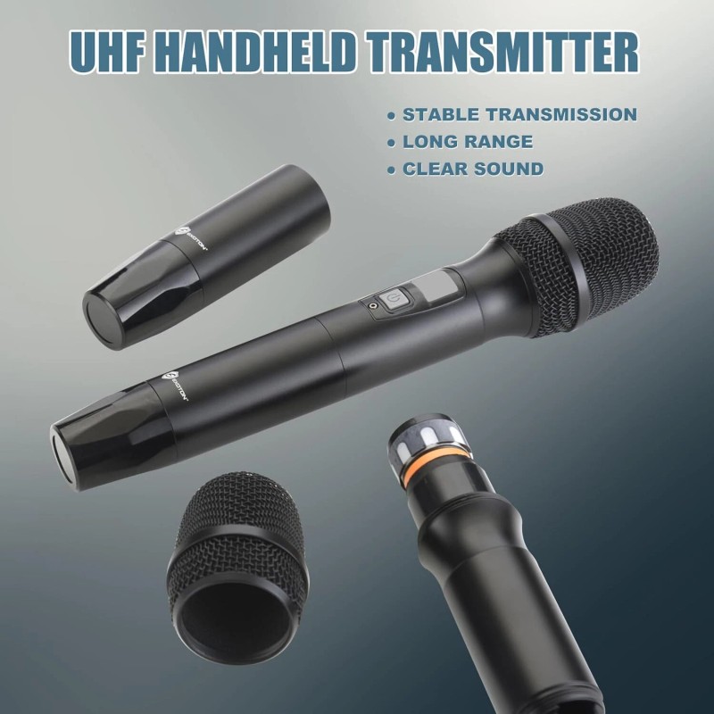 Exoton MU-4 Professional 4 Channel UHF Wireless Microphone System Rack