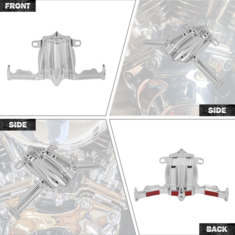 HDBUBALUS Motorcycle Chrome Tappet/Lifter Block Accent Cover Fit for Harley