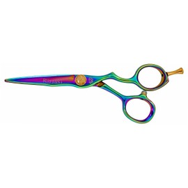 Kissaki Hair Scissors Itomaki 5.5 inches Rainbow Titanium Hair Cutting Scissors Hairdressing Shears