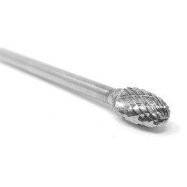 Carbide Bur, Egg, 1/4", Double Cut, SE-51
