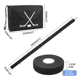 Hockey Hanger and Hockey Tape Accessory Bag with 1 Rolls of Hockey Tapes,Portable Hanging Dryig Rack Hockey Gifts for Home and Outdoor,Hockey Skate Laces Hockey Essentials Gifts