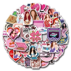 Chappell Roan Cute Cartoon Aesthetic Vinyl Waterproof Stickers - 55pcs for Laptop, Bumper, Skateboard, Water Bottles, Computer, Phone, Kids, Teens, Party Favors