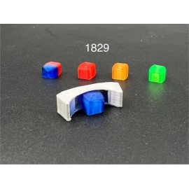 Non-operating Lightbars 1/18 Federal Signal fire beam Amber Red Blue Green Interior Lightbar Police Fire