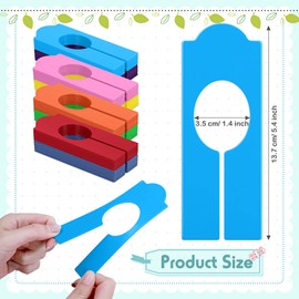 Sawysine 64 Pcs 8 Colors Hanging Closet Size Dividers Clothing Rack Dividers Rectangular Reusable Closet Separators for Clothing Racks Retail