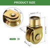 uxcell 1.9 Inch Sliding Gate Wheels, 2Pcs 360-Degree Rotatable V