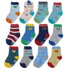 YANWANG 12 Pairs Non-Skid Cotton Socks with Grip for Baby