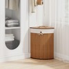 Giantex Corner Laundry Hamper with Lid, 58 L Bamboo Laundry
