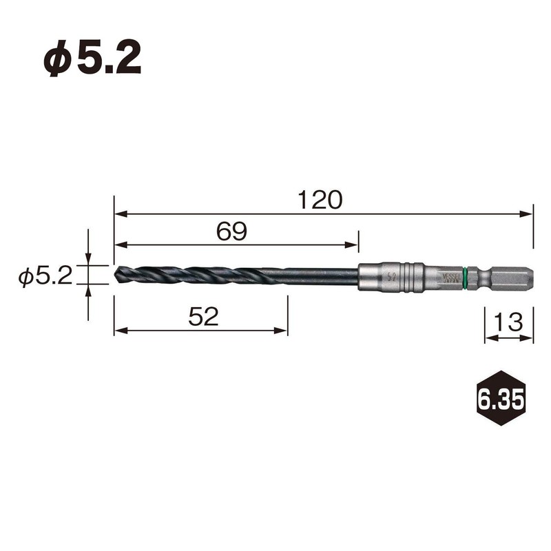 VESSEL Cushioned Drill Bit<鉄工用> -