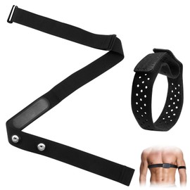 BORISCA Regolabile Nastro Pulsometro Fascia Pettorale con Polsino Pulsometro, Banda Cardiaca per Bluetooth Ant+ Compatibile con Garmin, Wahoo, Polar H9 H10, Coospo, Magene, ecc